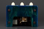 Great Marbleized Emerson BT-245 Catalin ’Tombstone’ Radio - Lapis Lazuli Blue